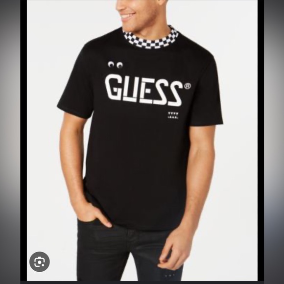 GUESS J Balvin Vibras Black & White Checkered Streetwear Men’s S T-Shirt MINTY - Picture 7 of 7